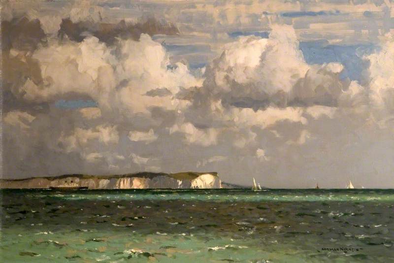 Wikioo.org - The Encyclopedia of Fine Arts - Painting, Artwork by Norman Wilkinson - The Needles, Isle of Wight