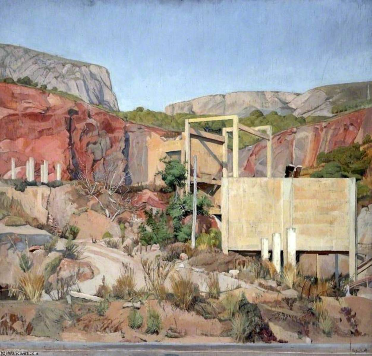 Wikioo.org - The Encyclopedia of Fine Arts - Painting, Artwork by Daphne Todd - Disused Cement Works, Castel del Fels