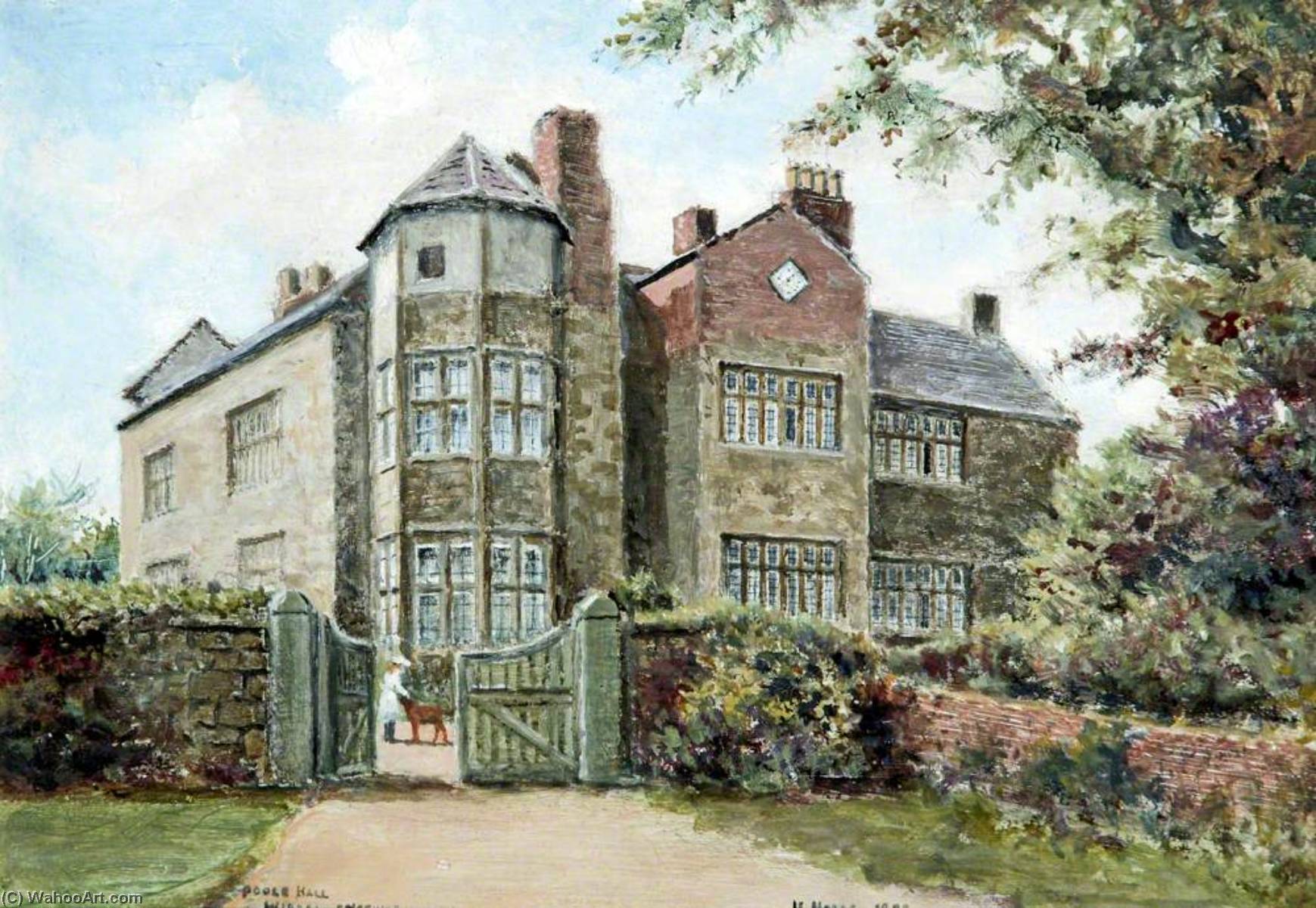 Wikioo.org - The Encyclopedia of Fine Arts - Painting, Artwork by Harold Hopps - Poole Hall, Wirral