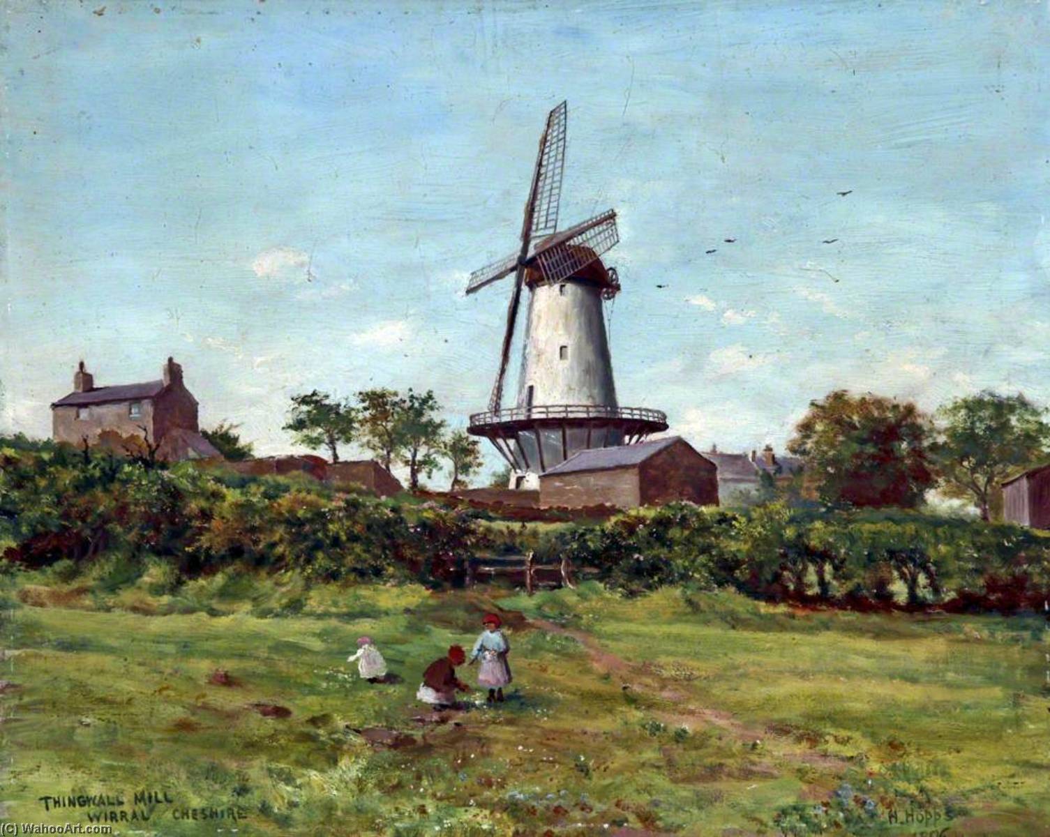 Wikioo.org - The Encyclopedia of Fine Arts - Painting, Artwork by Harold Hopps - Thingwall Mill, Wirral