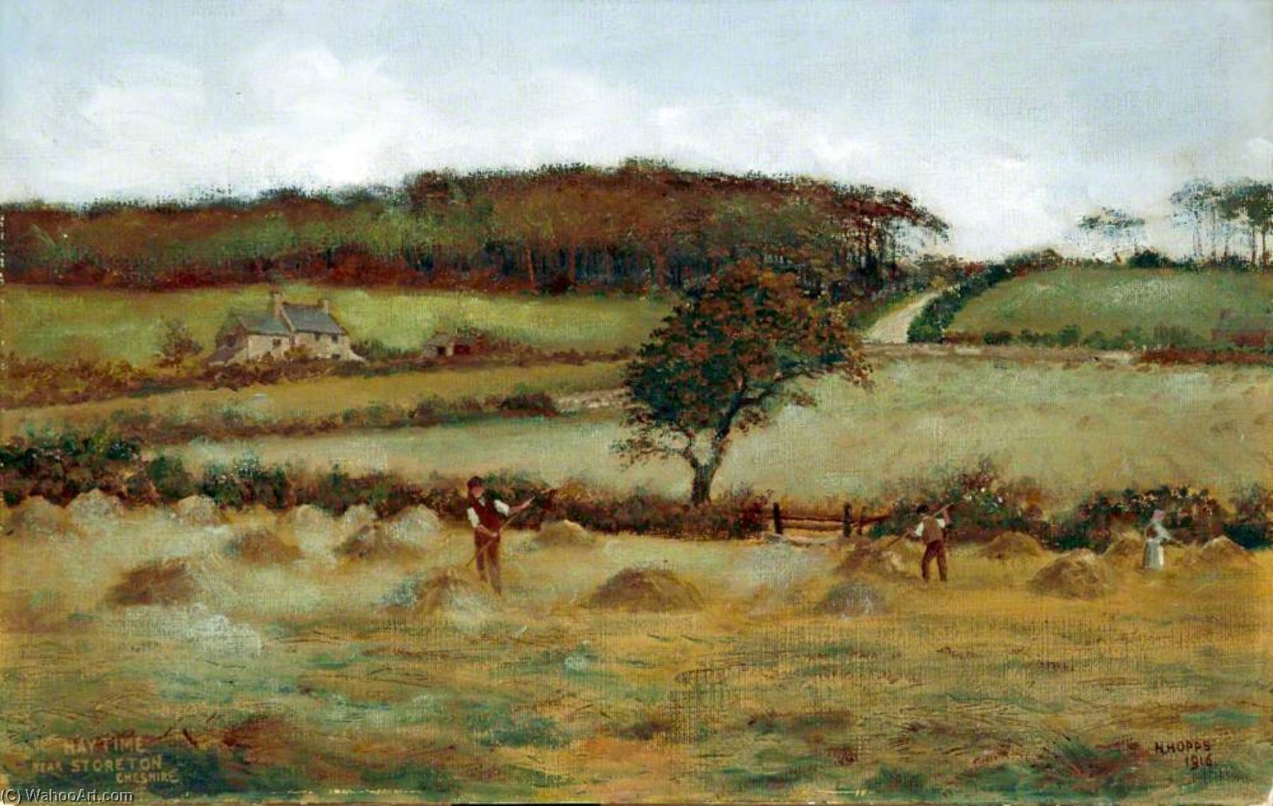 Wikioo.org - The Encyclopedia of Fine Arts - Painting, Artwork by Harold Hopps - Storeton Ridge, Wirral