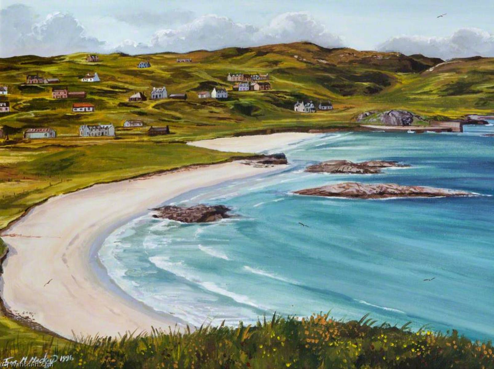 Wikioo.org - The Encyclopedia of Fine Arts - Painting, Artwork by Ivor M Mackay - Cnip and Reef Beach, Uig