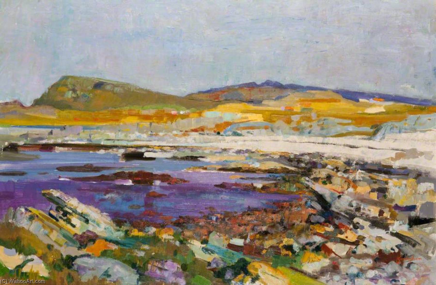 Wikioo.org - The Encyclopedia of Fine Arts - Painting, Artwork by John Cunningham - A West Highland Shore
