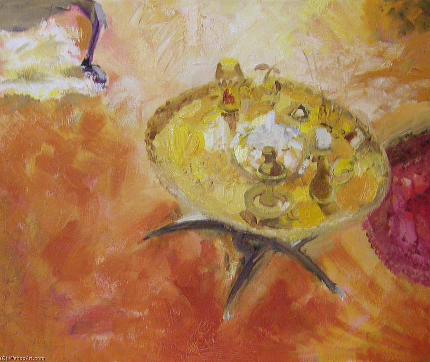 Wikioo.org - The Encyclopedia of Fine Arts - Painting, Artwork by Medina Ann Hammad - Yellow Table