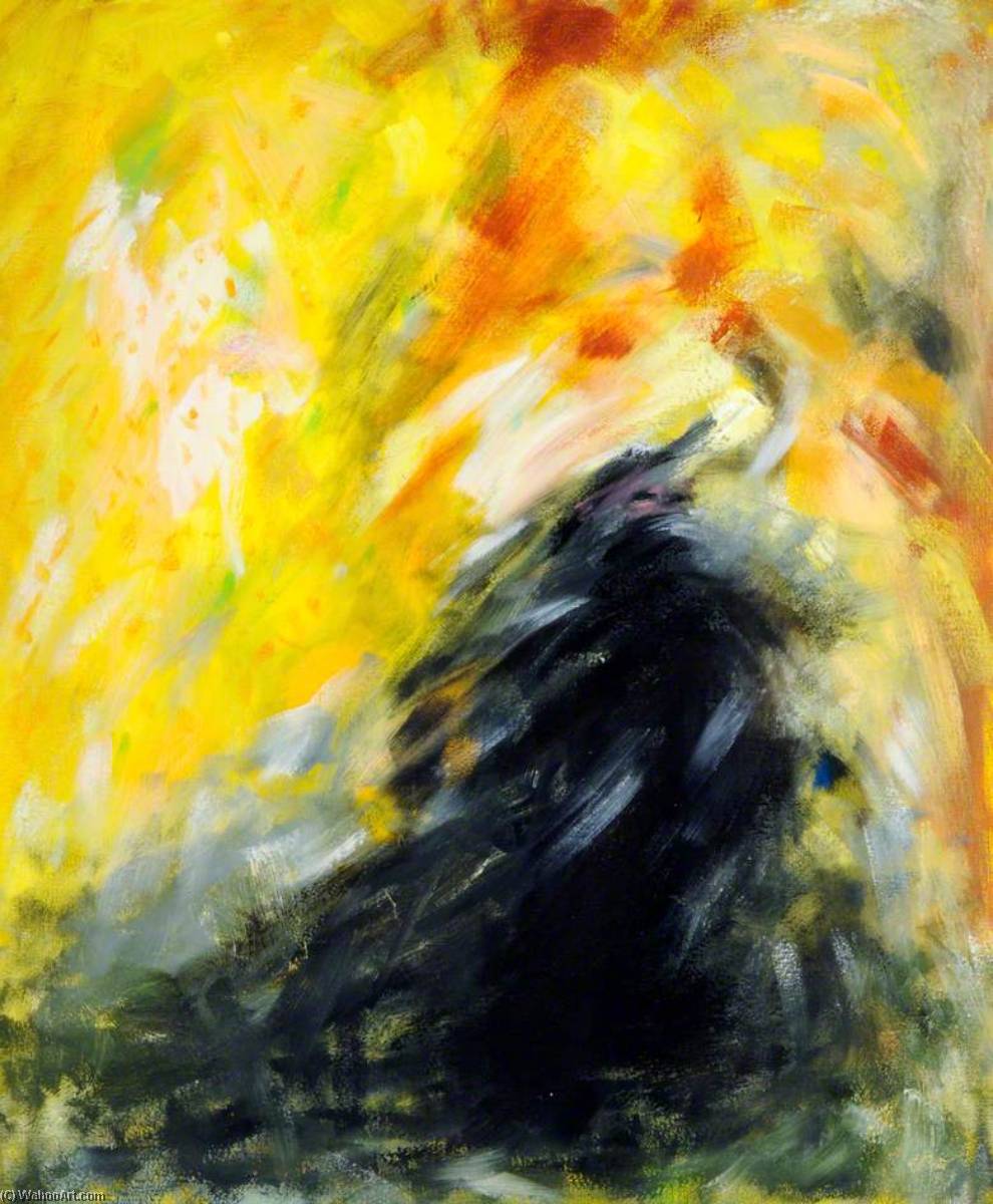 Wikioo.org - The Encyclopedia of Fine Arts - Painting, Artwork by Medina Ann Hammad - Yellow Corridor (part of a triptych)