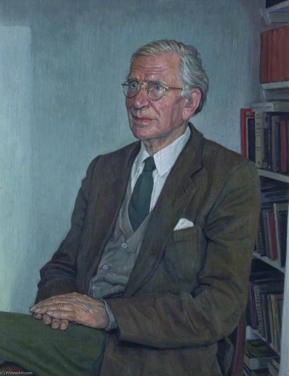 Wikioo.org - The Encyclopedia of Fine Arts - Painting, Artwork by Jerry Hicks - Sir Neville Mott, Professor, Physics (1933–1954), Nobel Prize (1977)