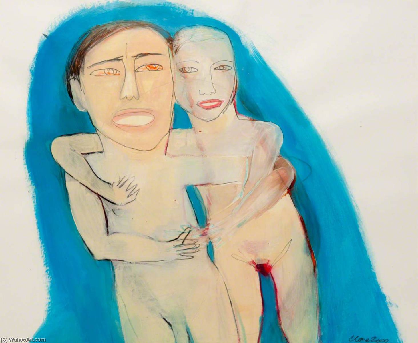 Wikioo.org - The Encyclopedia of Fine Arts - Painting, Artwork by Clare Galloway - Couple (Blue Mountain)