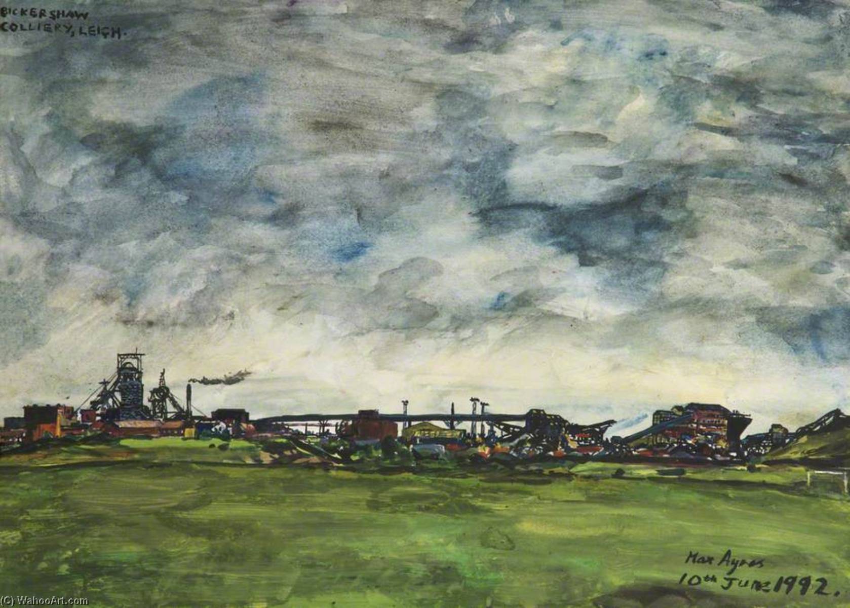 Wikioo.org - The Encyclopedia of Fine Arts - Painting, Artwork by Max Ayres - Bickershaw Colliery, Leigh