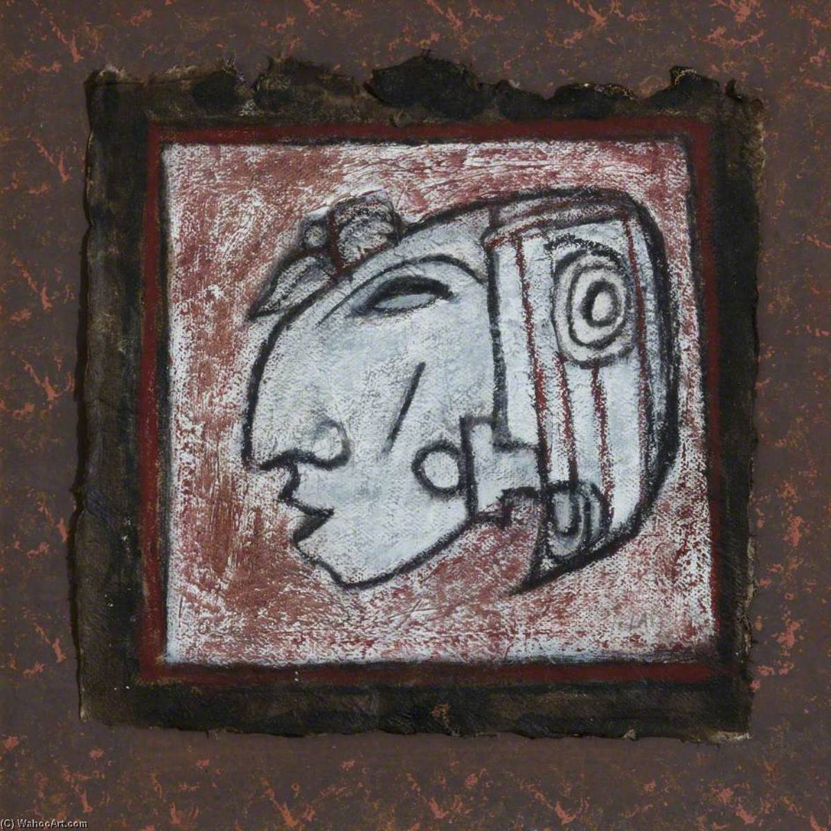 Wikioo.org - The Encyclopedia of Fine Arts - Painting, Artwork by Marj Bond - Aztec Head