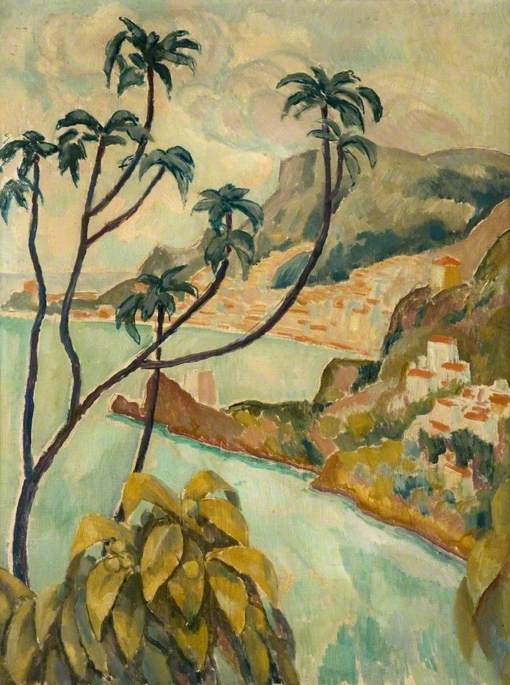 Wikioo.org - The Encyclopedia of Fine Arts - Painting, Artwork by Roger Eliot Fry - Roquebrune and Monte Carlo from Palm Beach