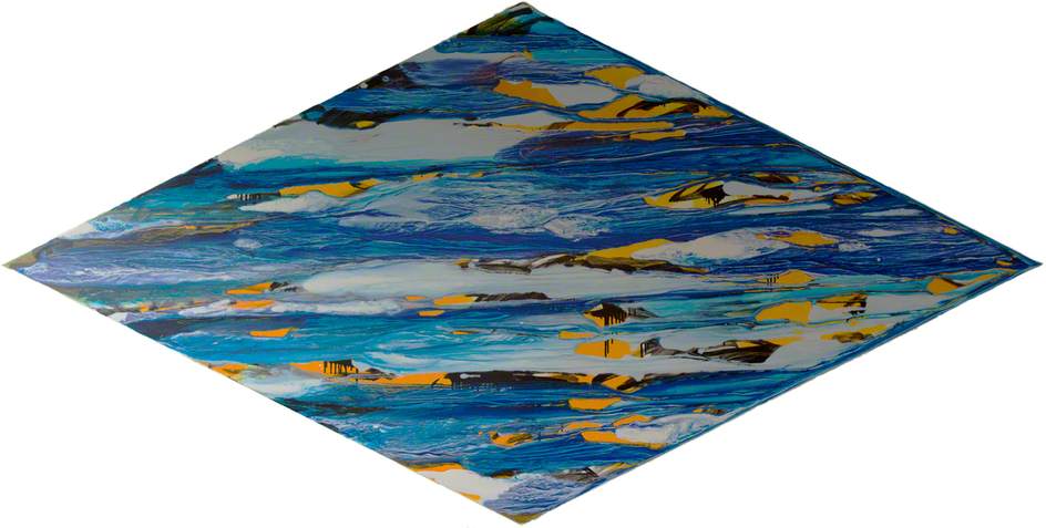 Wikioo.org - The Encyclopedia of Fine Arts - Painting, Artwork by Liza Gough Daniels - Blue Stretched Diamond '02