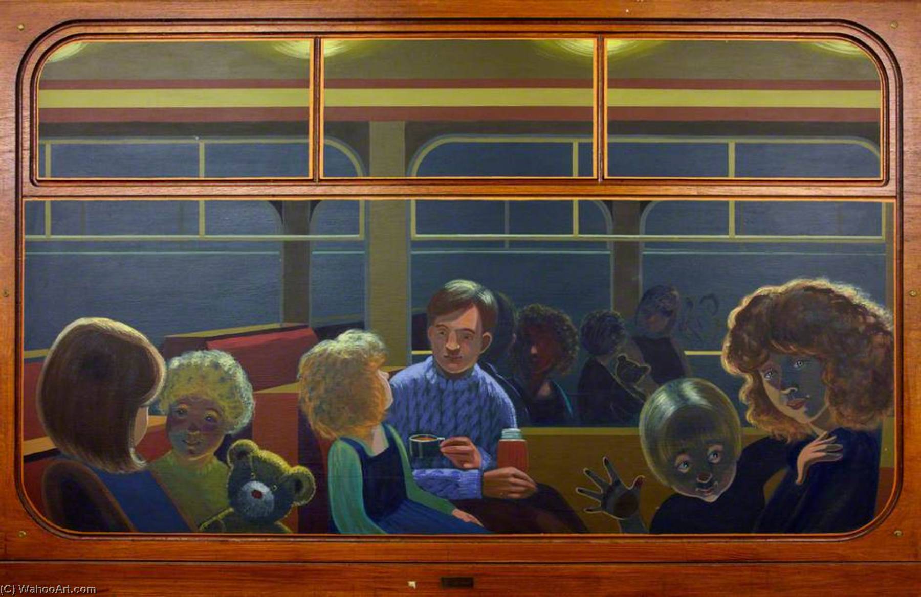 Wikioo.org - The Encyclopedia of Fine Arts - Painting, Artwork by Anna Todd - View from a Railway Carriage Moelwynn Tunnel