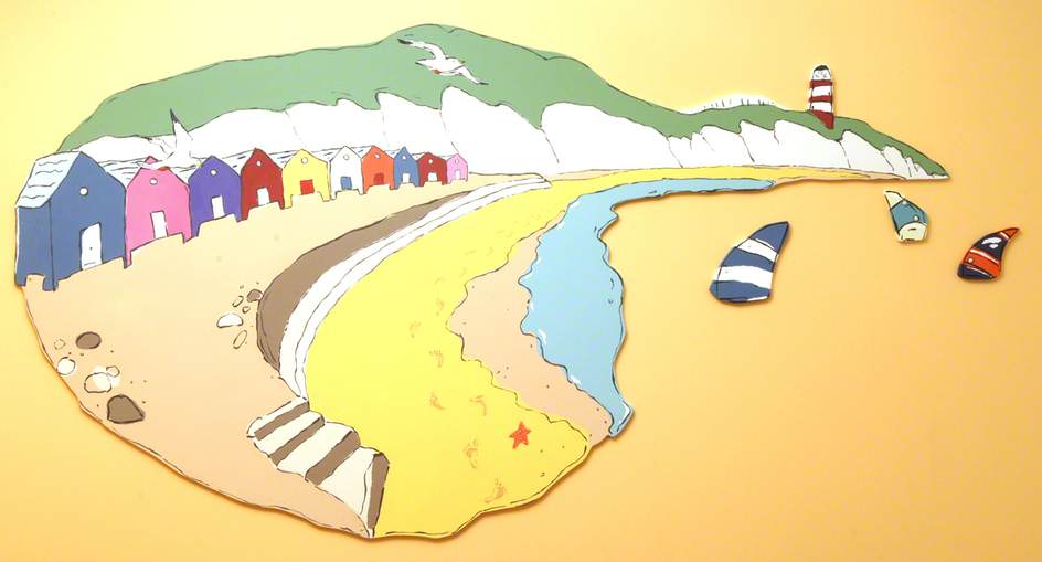 Wikioo.org - สารานุกรมวิจิตรศิลป์ - จิตรกรรม Rachael Alexander - Seascapes Beach Huts