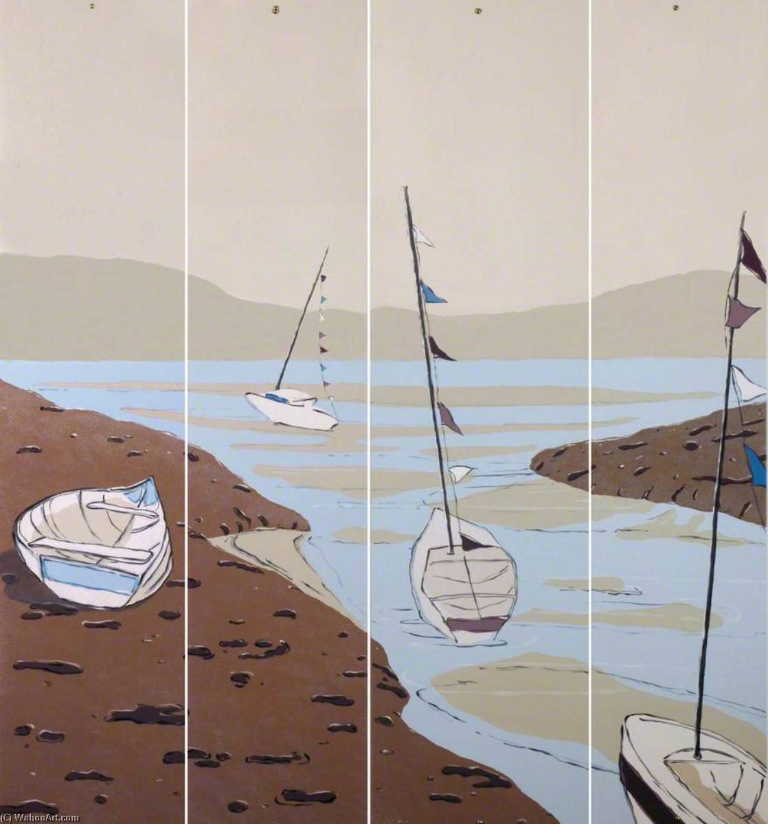 Wikioo.org - The Encyclopedia of Fine Arts - Painting, Artwork by Rachael Alexander - Seascapes Estuary