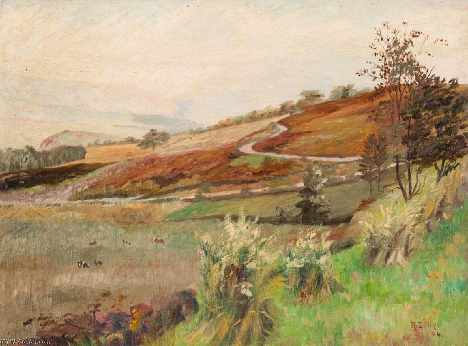 Wikioo.org - The Encyclopedia of Fine Arts - Painting, Artwork by Robert Lillie - View from Old Road, Milngavie
