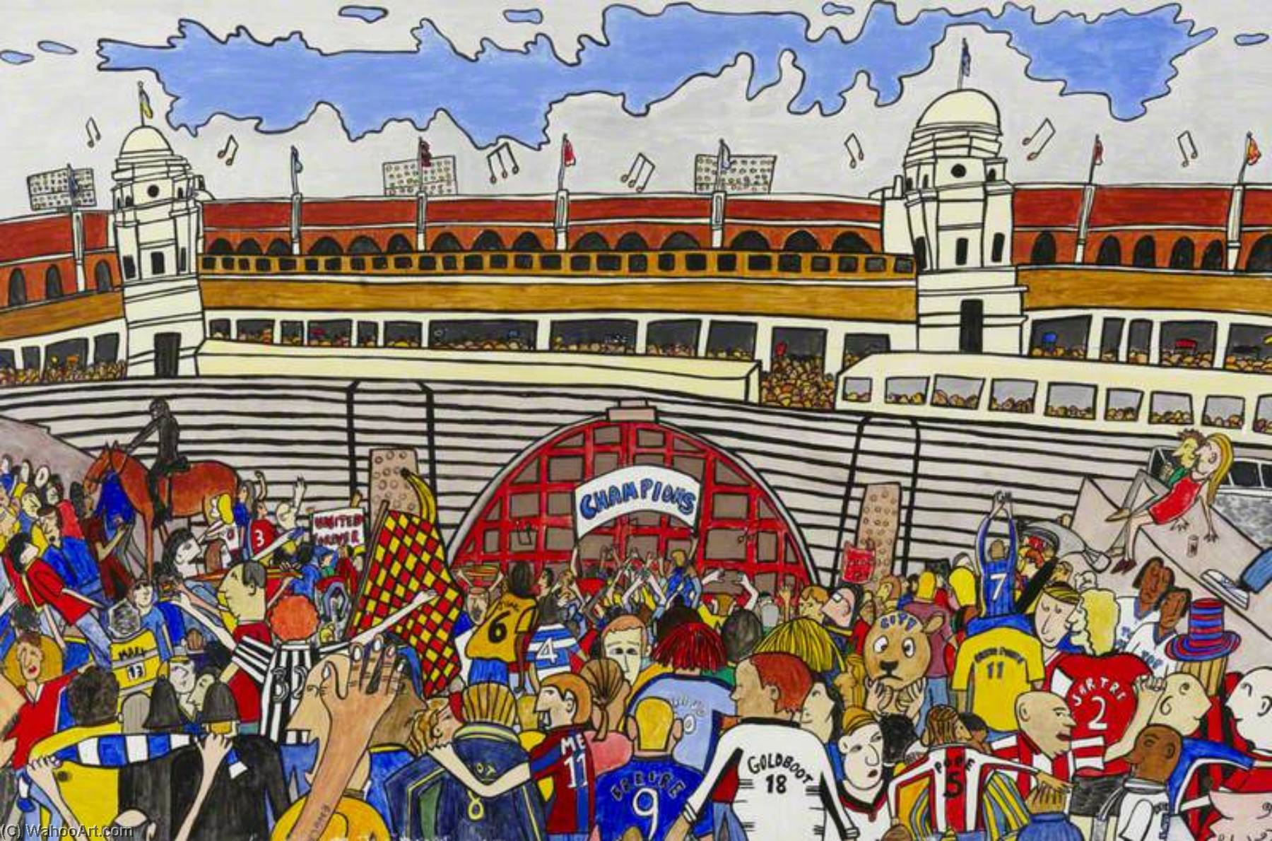 Wikioo.org - The Encyclopedia of Fine Arts - Painting, Artwork by Paul Clements - Virtual Reality Wembley Stadium