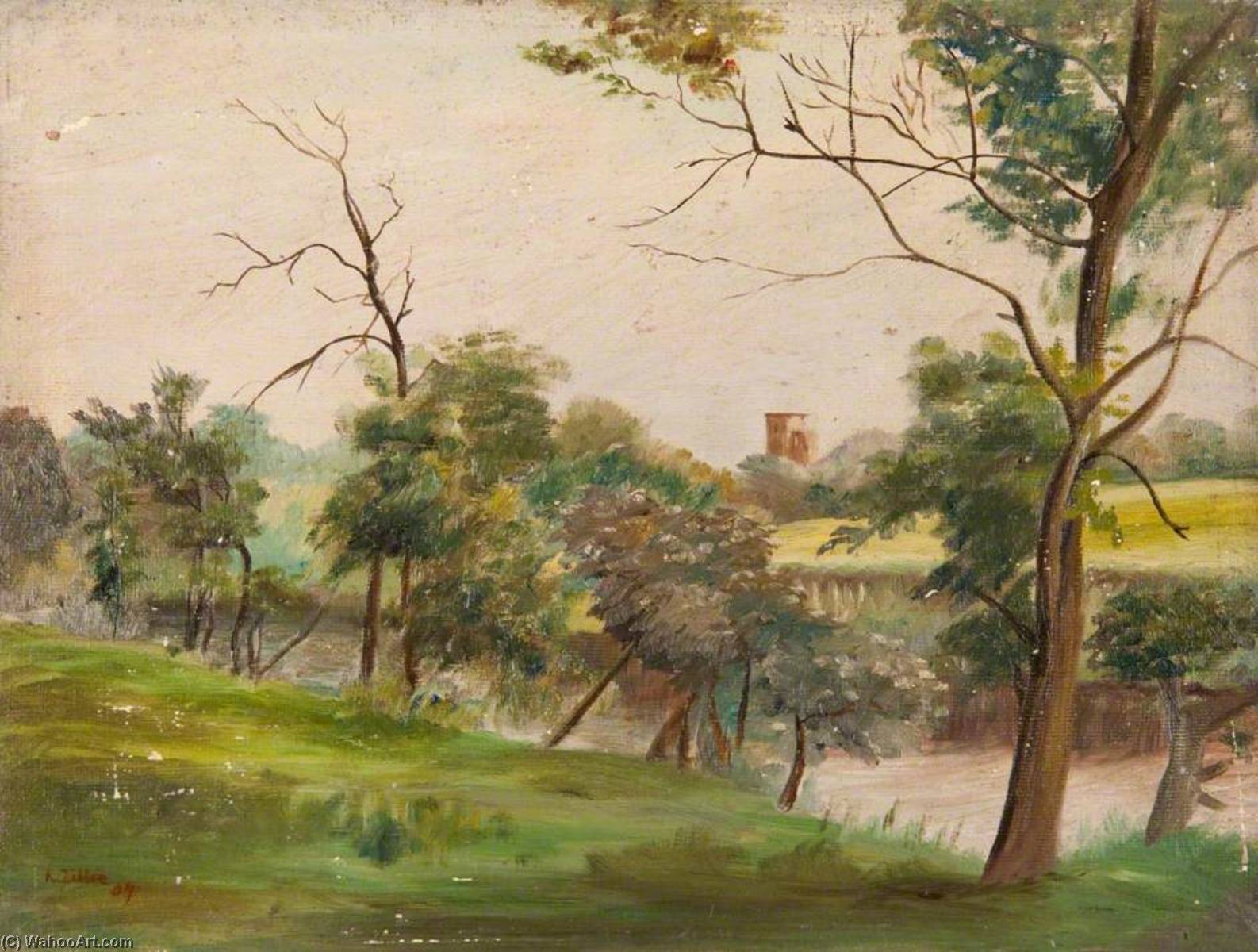 WikiOO.org - Encyclopedia of Fine Arts - Lukisan, Artwork Robert Lillie - Crookston Castle