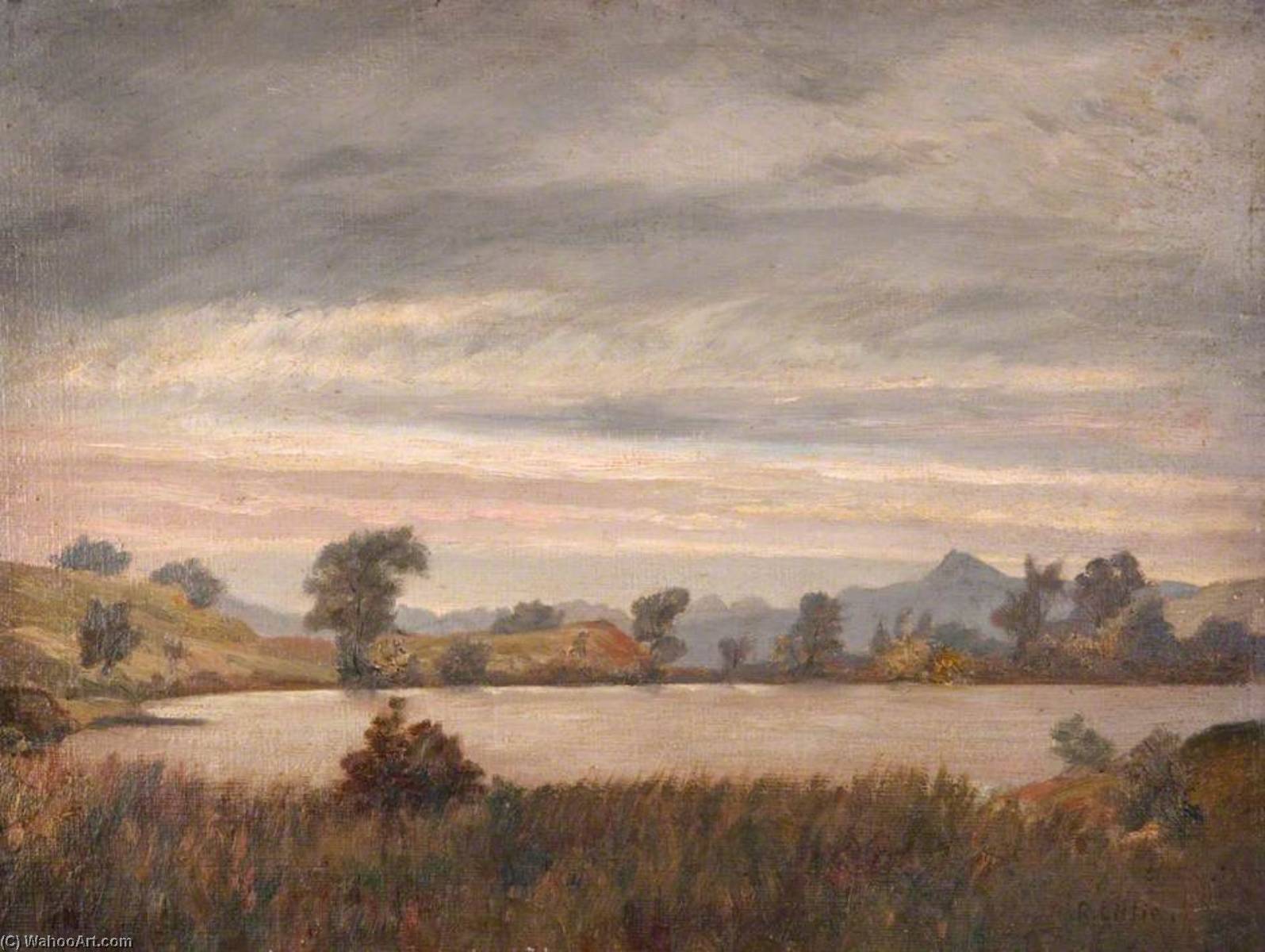 Wikioo.org - The Encyclopedia of Fine Arts - Painting, Artwork by Robert Lillie - Loch with Ben Lomond, Strathblane and Milngavie