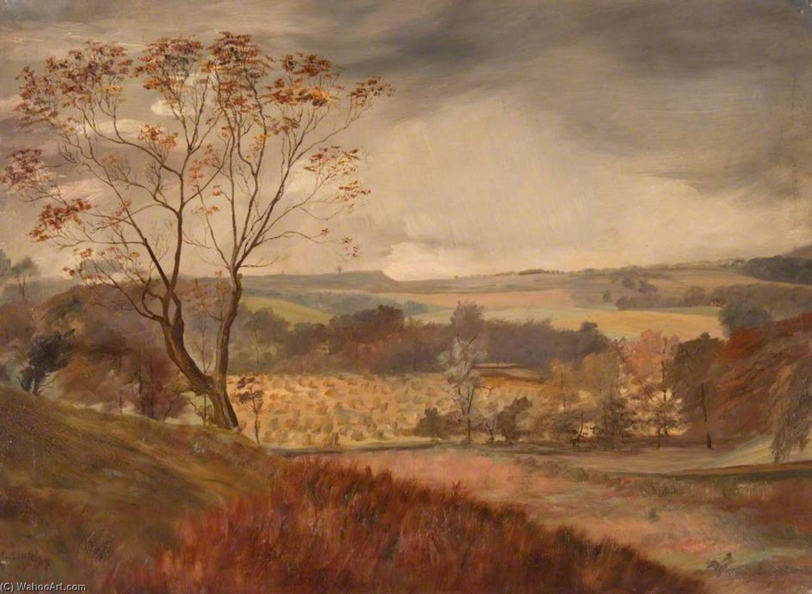Wikioo.org - The Encyclopedia of Fine Arts - Painting, Artwork by Robert Lillie - Above River Allander, Milngavie
