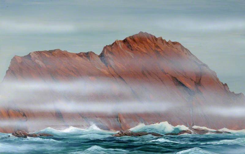 WikiOO.org - Encyclopedia of Fine Arts - Lukisan, Artwork Brian Byron - Seascape with Cliffs