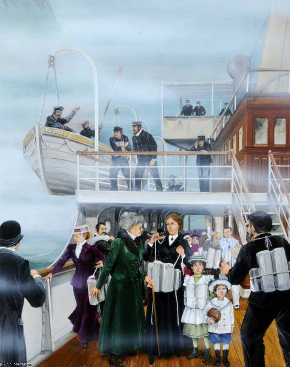 WikiOO.org - Enciclopedia of Fine Arts - Pictura, lucrări de artă Brian Byron - Mary Rogers, Stewardess on the 'Stella'