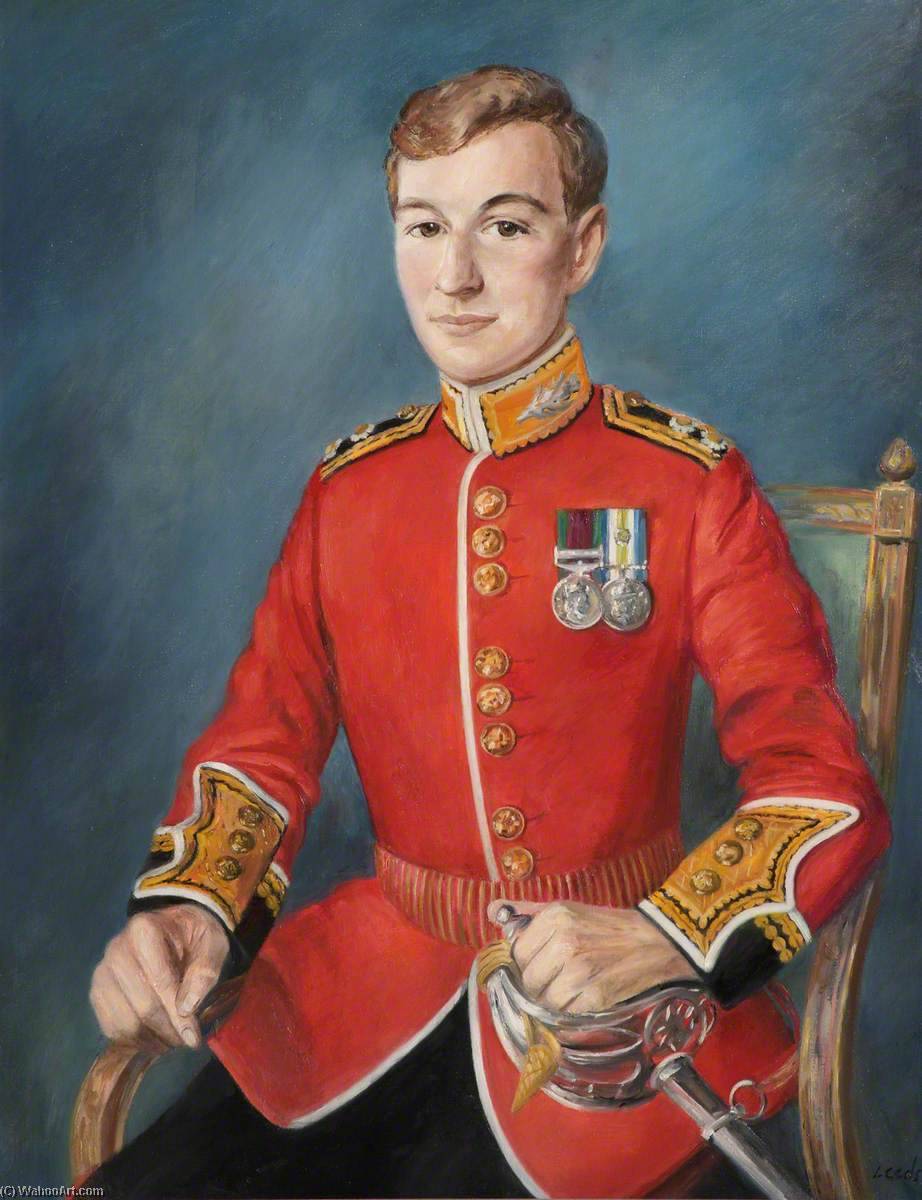 Wikioo.org - The Encyclopedia of Fine Arts - Painting, Artwork by Caroline Hobart - Falklands Portraits Lieutenant, Scots Guards
