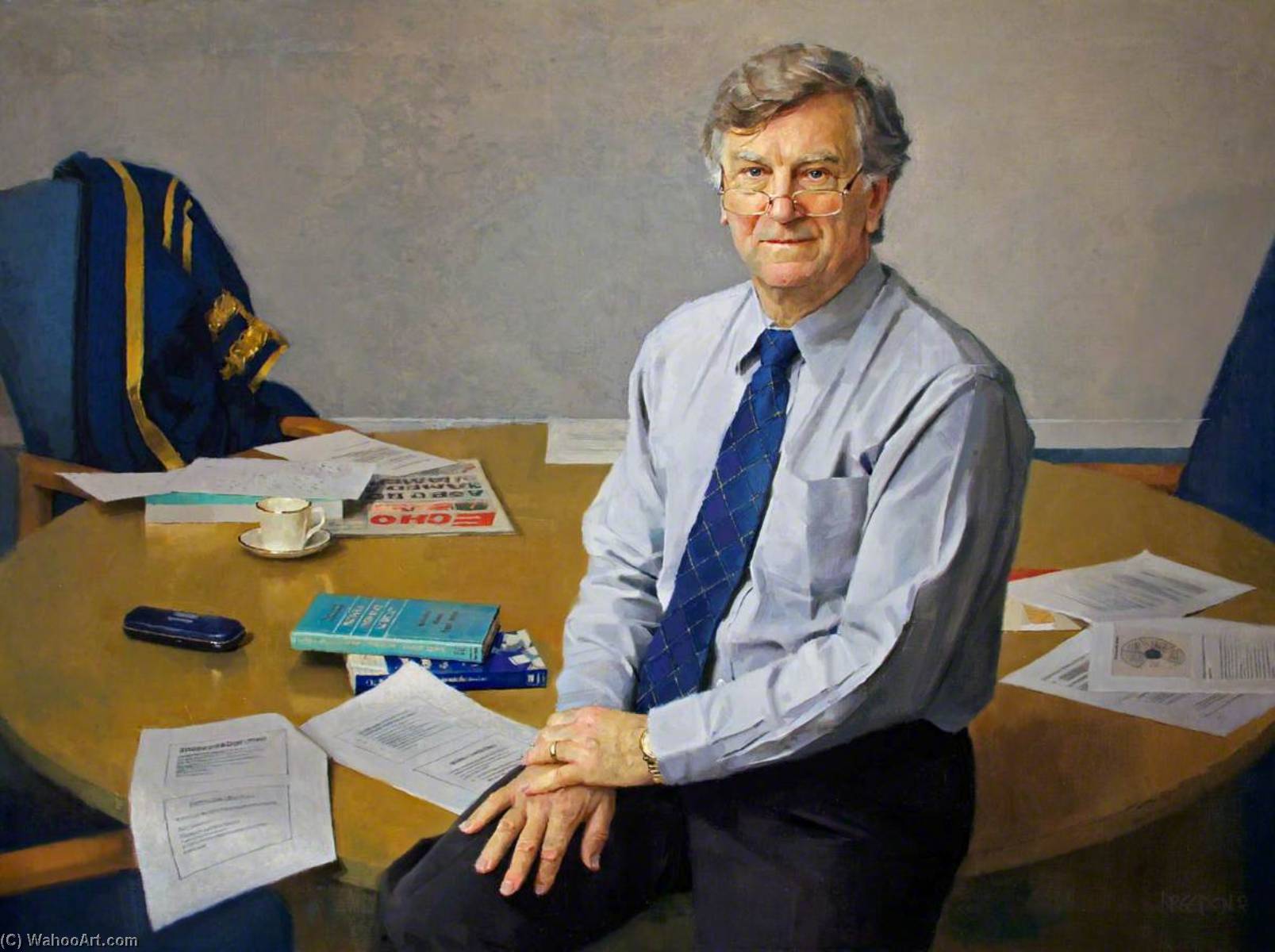 Wikioo.org - The Encyclopedia of Fine Arts - Painting, Artwork by Keith Breeden - Sir Adrian Webb (b.1943), Former Vice Chancellor of the University of Glamorgan (1992–2005)