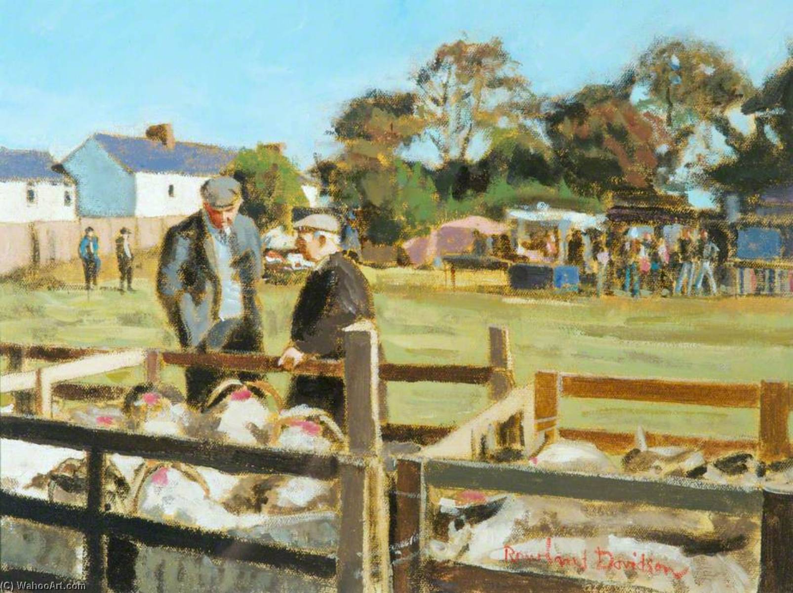 Wikioo.org - The Encyclopedia of Fine Arts - Painting, Artwork by Rowland Davidson - Mounthill Fair , Larne