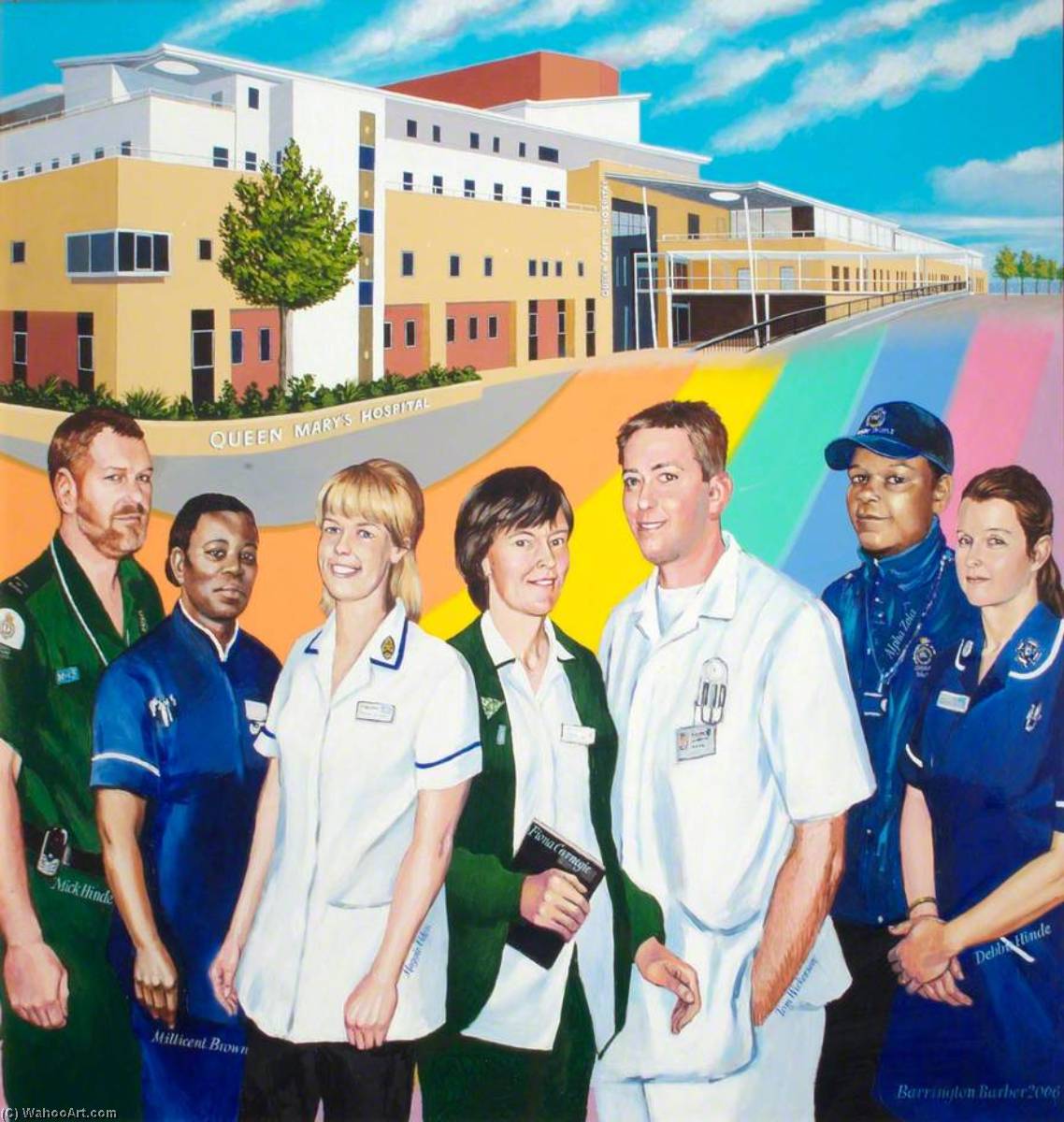 Wikioo.org - The Encyclopedia of Fine Arts - Painting, Artwork by Barrington Barber - Hospital History Mural