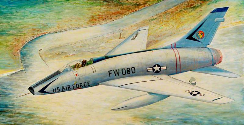 Wikioo.org - The Encyclopedia of Fine Arts - Painting, Artwork by John Constable Reeve - North American F 100 Super Sabre