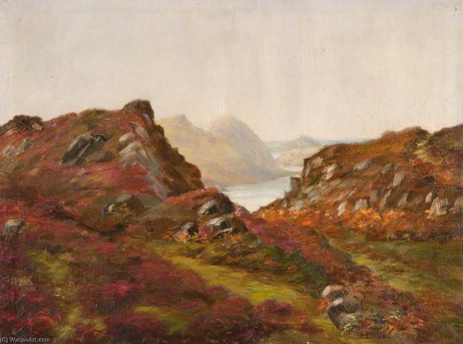 Wikioo.org - The Encyclopedia of Fine Arts - Painting, Artwork by Robert Lillie - Carsaig Bay and Sound of Jura, Tayvallich