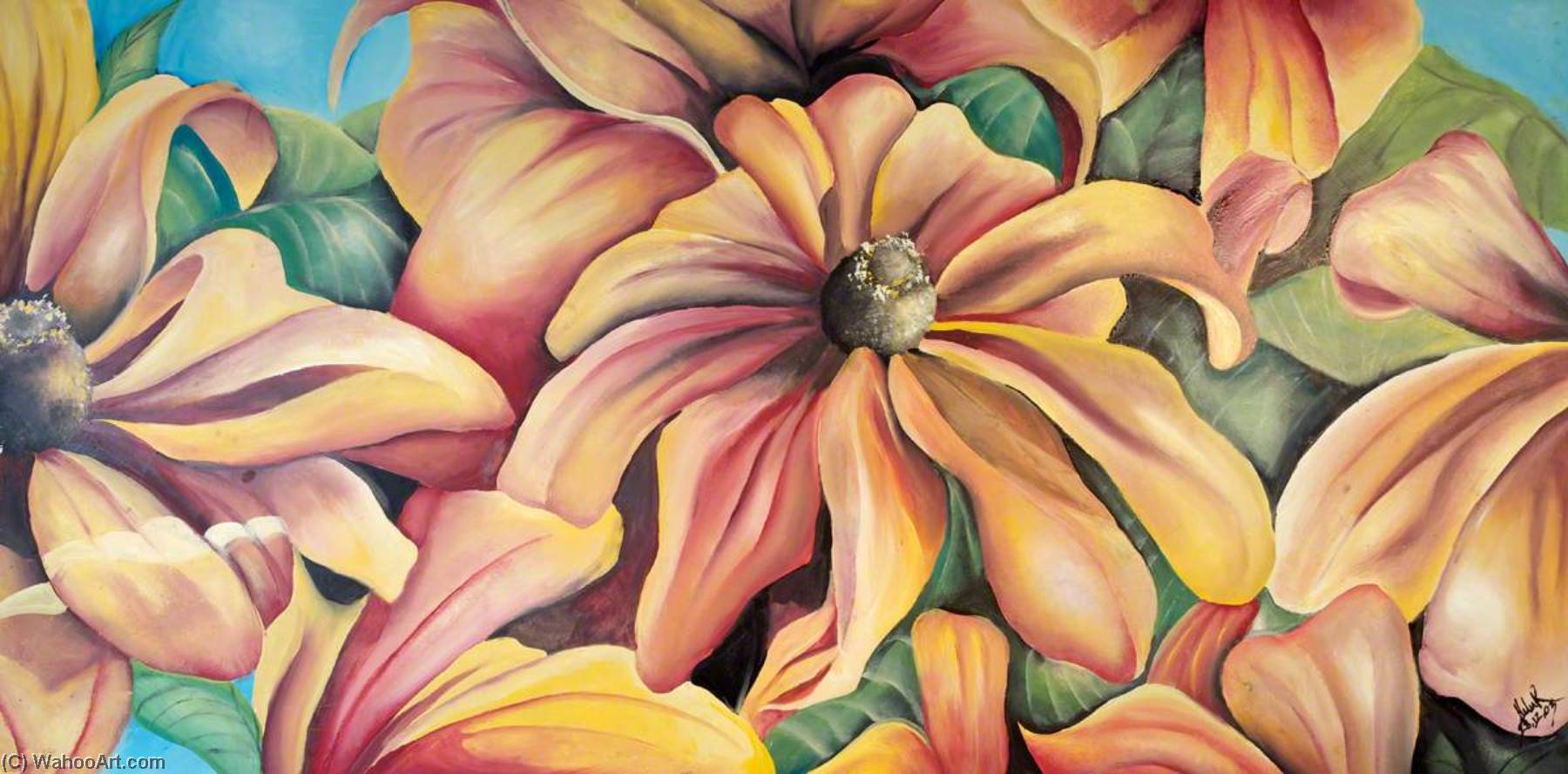 WikiOO.org - אנציקלופדיה לאמנויות יפות - ציור, יצירות אמנות Helen Richards - Floral V