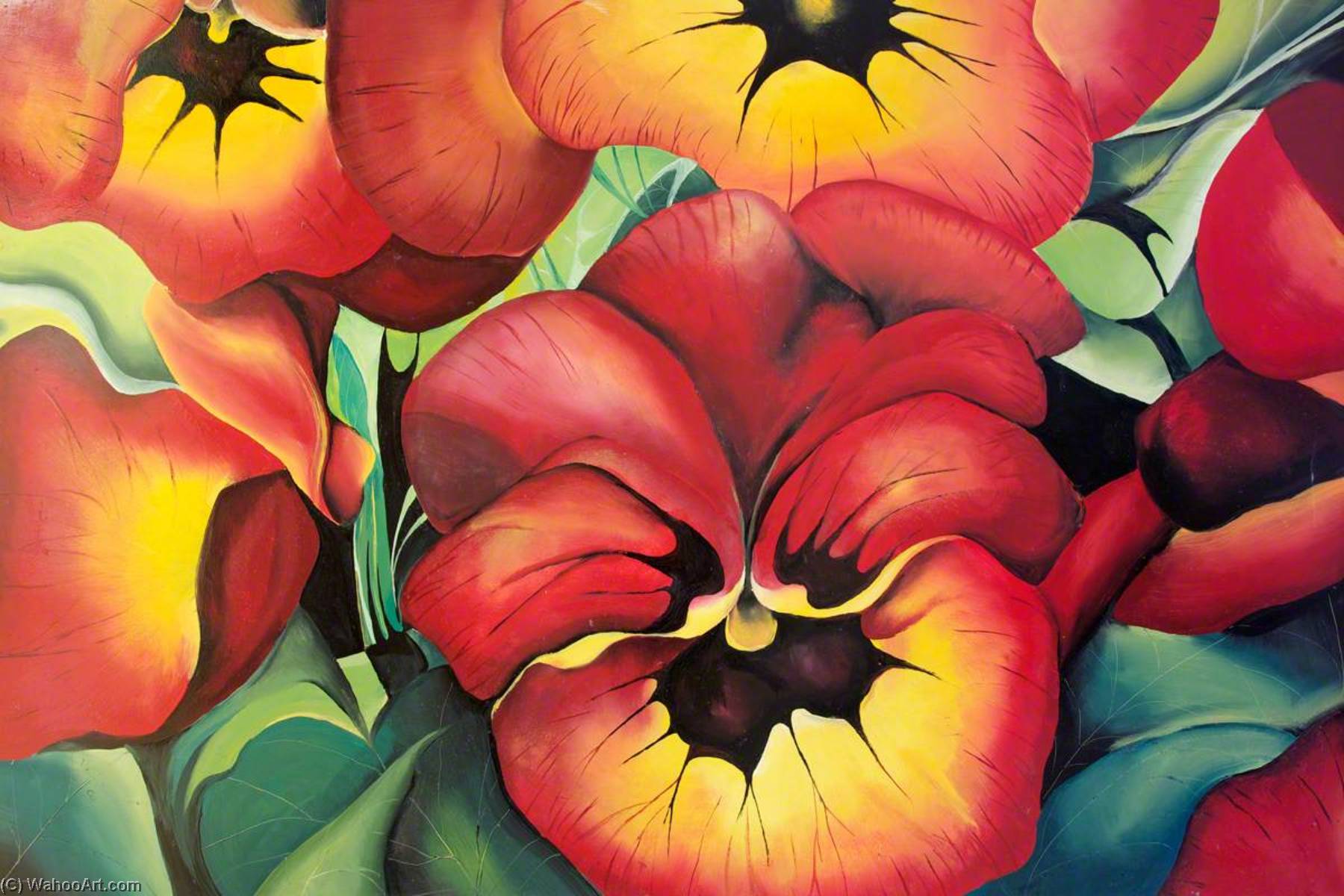 Wikioo.org - The Encyclopedia of Fine Arts - Painting, Artwork by Helen Richards - Floral VI