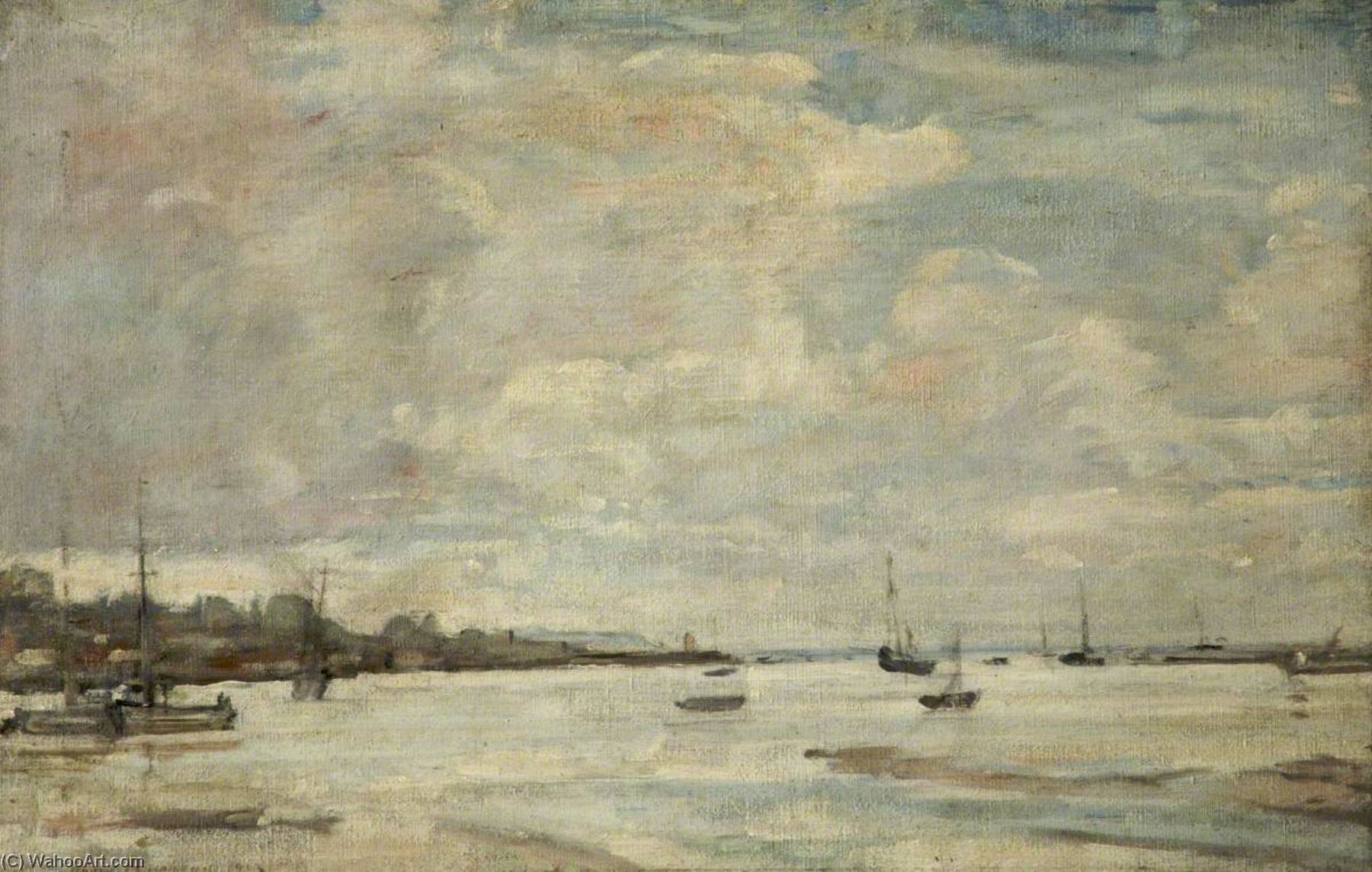 Wikioo.org - The Encyclopedia of Fine Arts - Painting, Artwork by David Muirhead - Estuary of the Thames