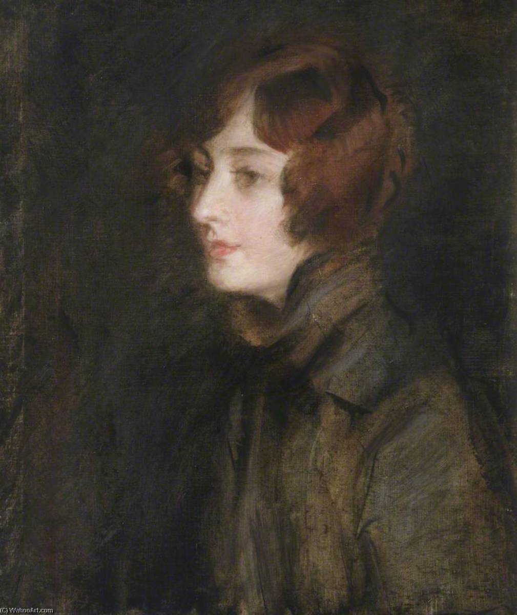 WikiOO.org - Enciklopedija likovnih umjetnosti - Slikarstvo, umjetnička djela David Muirhead - Study of a Girl's Head