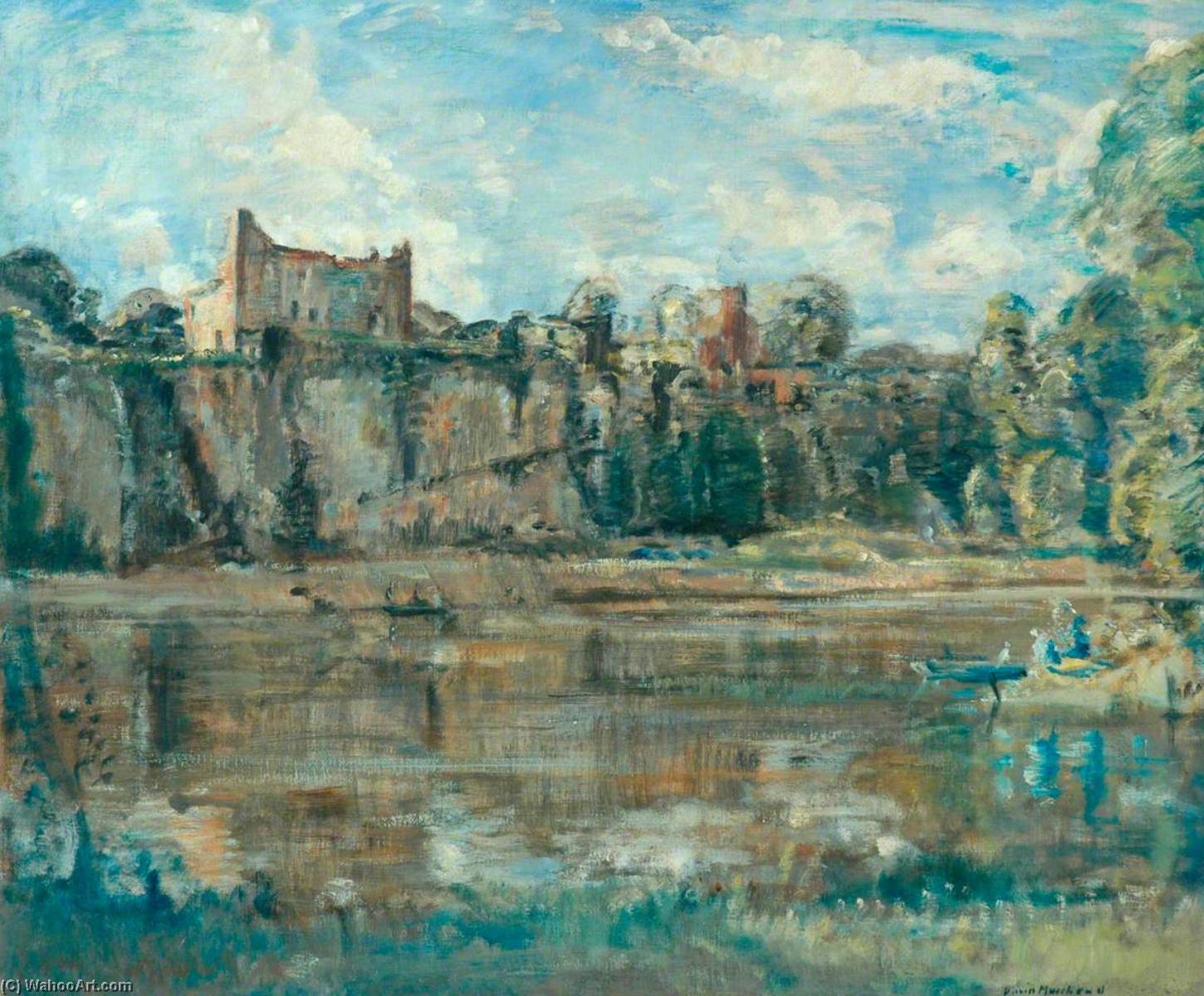 Wikioo.org - The Encyclopedia of Fine Arts - Painting, Artwork by David Muirhead - River Scene with Castle