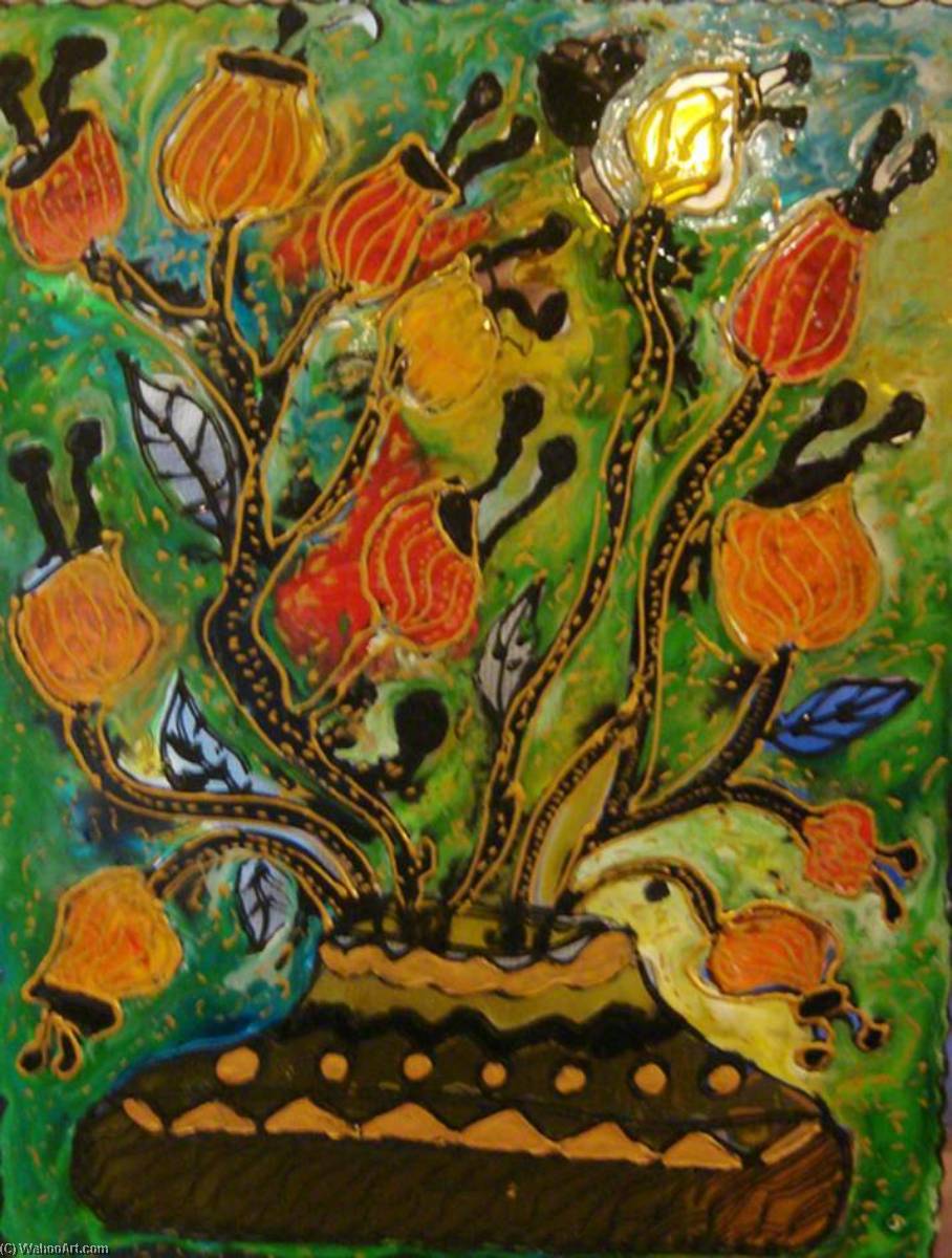 WikiOO.org - Encyclopedia of Fine Arts - Maalaus, taideteos Ranjan Chowdhary - Flowers in Abstract 4