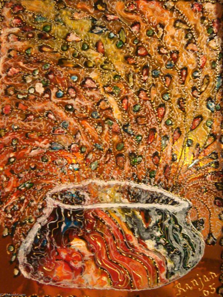 WikiOO.org - Encyclopedia of Fine Arts - Lukisan, Artwork Ranjan Chowdhary - Flowers in Abstract 2
