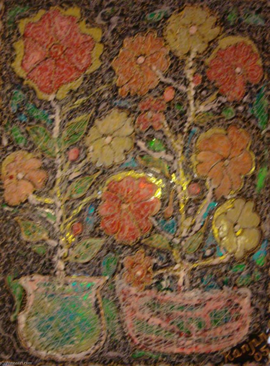 Wikioo.org – L'Enciclopedia delle Belle Arti - Pittura, Opere di Ranjan Chowdhary - fiori in astratto  3