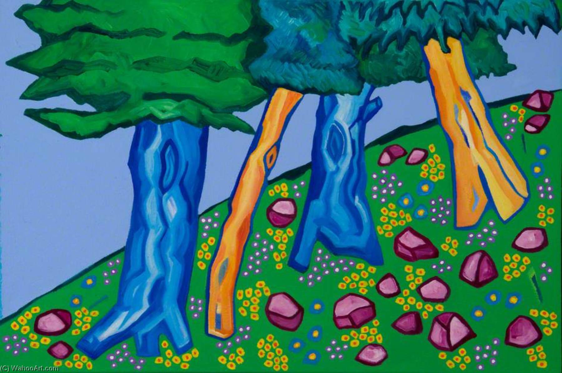 Wikioo.org - The Encyclopedia of Fine Arts - Painting, Artwork by Wendy Mcarthur - Little Bromley Hill (diptych, left panel)