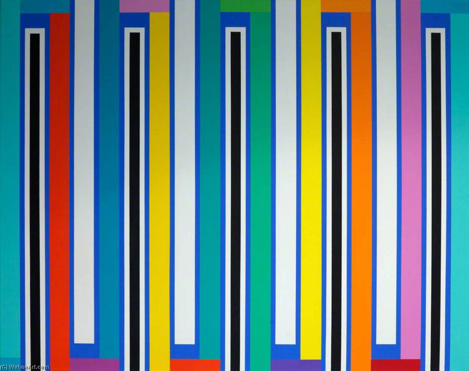 Wikioo.org - The Encyclopedia of Fine Arts - Painting, Artwork by Mick Maslen - White Stripes (diptych, panel 2 of 2)