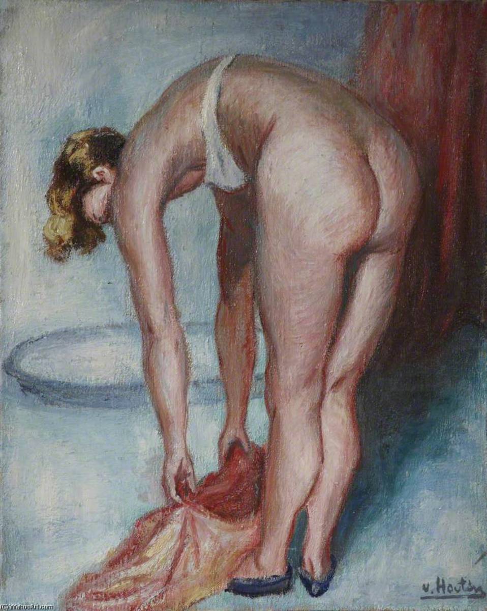 Wikioo.org - The Encyclopedia of Fine Arts - Painting, Artwork by Georges Van Houten - Lady Bathing