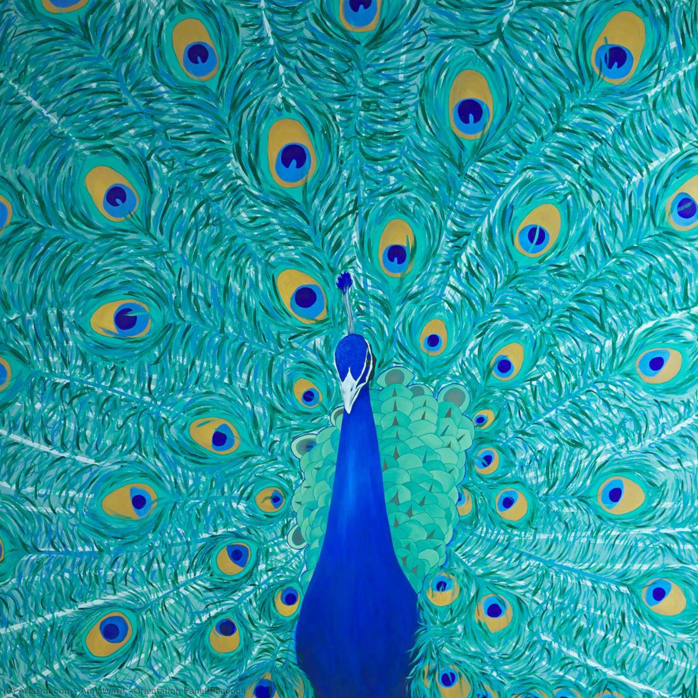 Wikioo.org - The Encyclopedia of Fine Arts - Painting, Artwork by Amy Ward - Orientation Panel Peacock