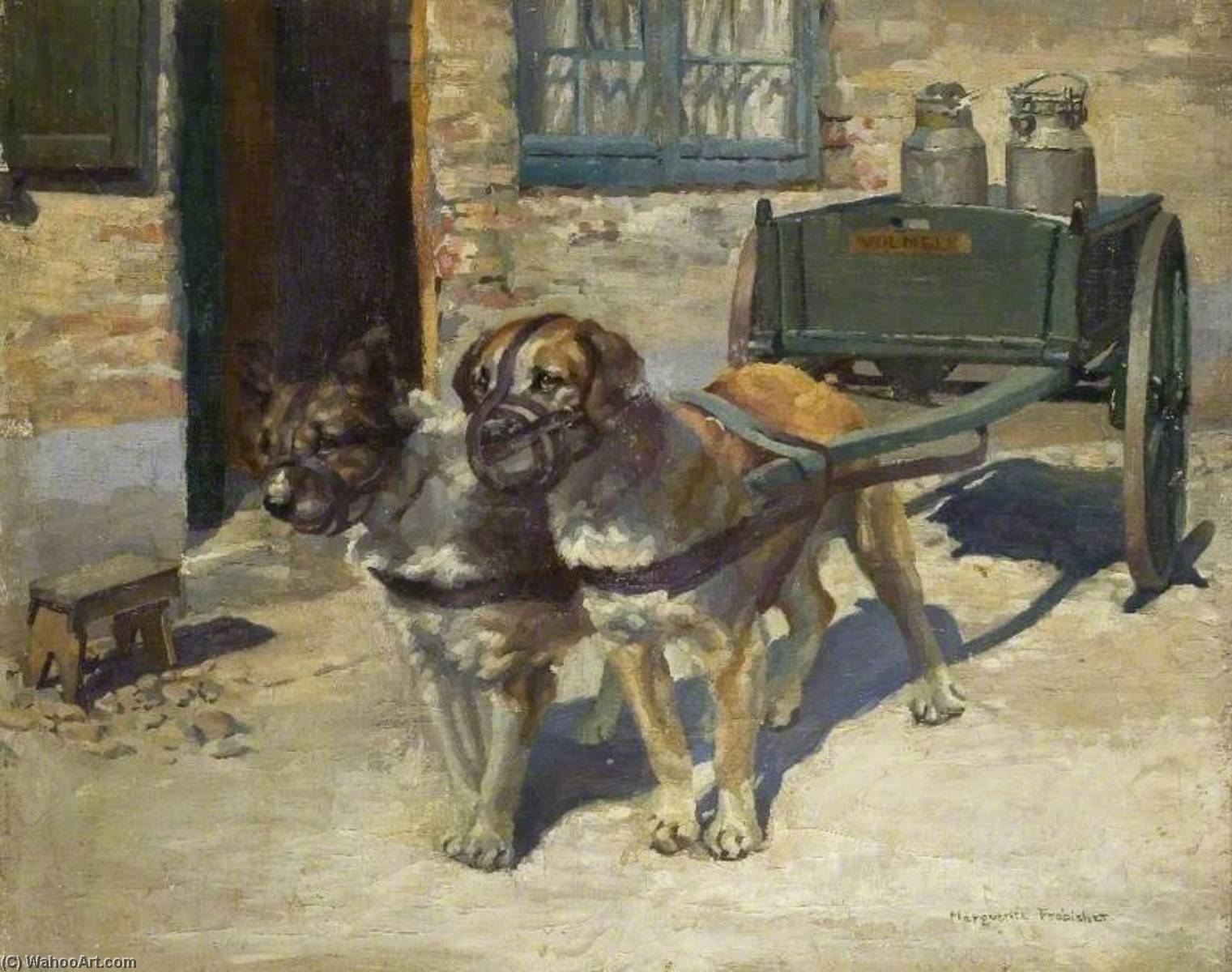 Wikioo.org - The Encyclopedia of Fine Arts - Painting, Artwork by Lucy Marguerite Frobisher - Belgian Dog Cart