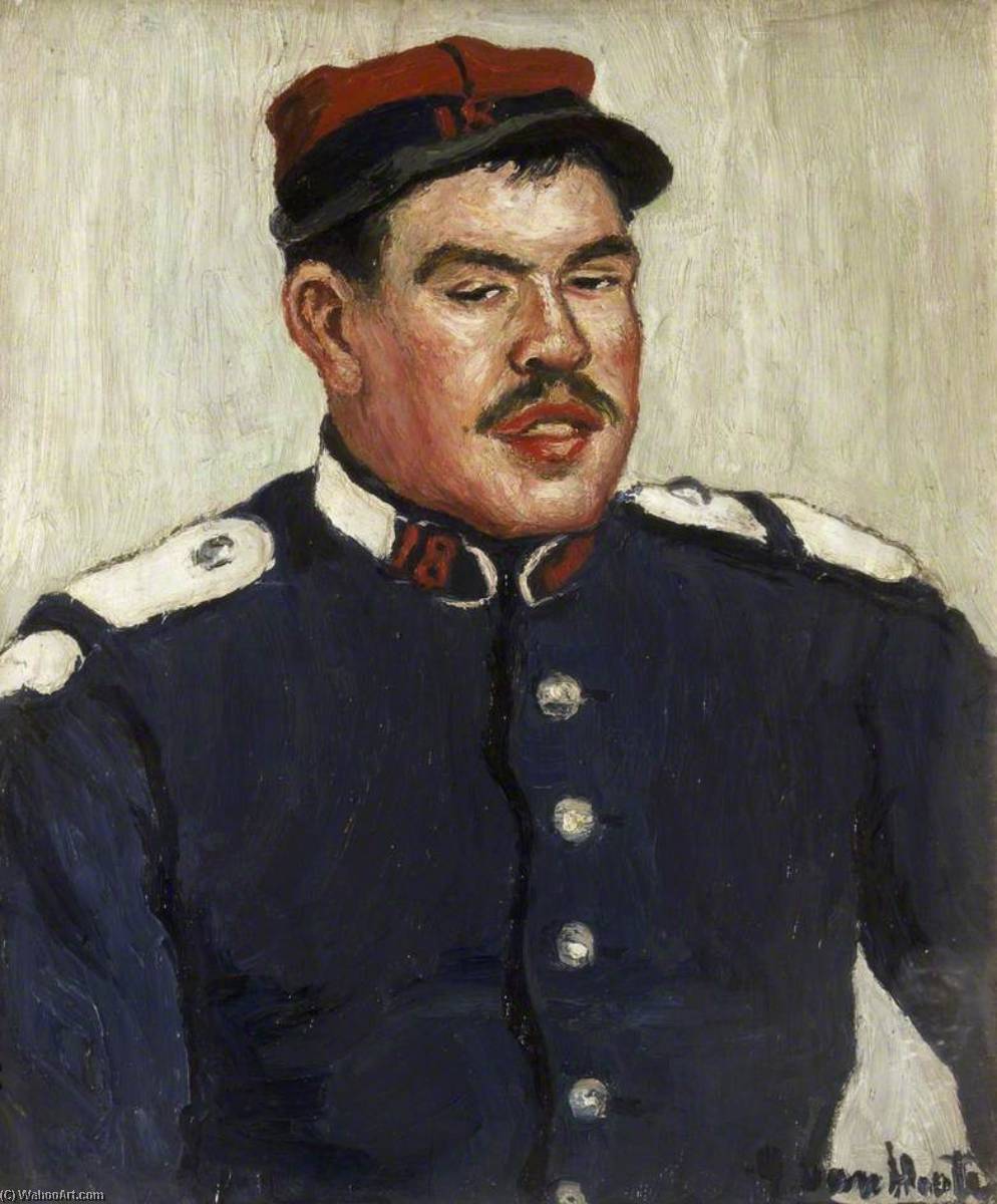 Wikioo.org - The Encyclopedia of Fine Arts - Painting, Artwork by Georges Van Houten - Portrait of a French Soldier