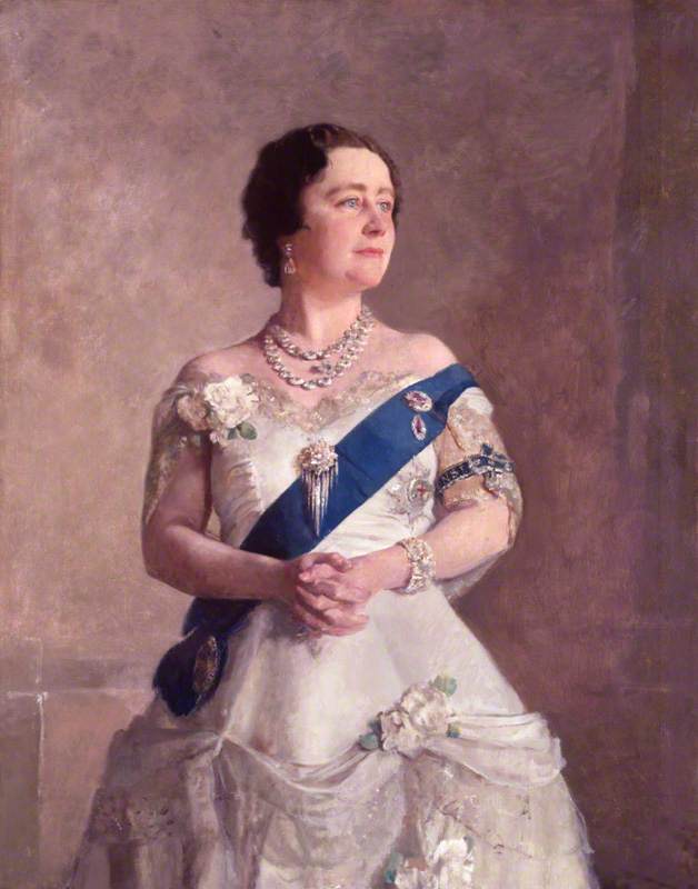 Wikioo.org - The Encyclopedia of Fine Arts - Painting, Artwork by Gerald Festus Kelly - Queen Elizabeth, the Queen Mother