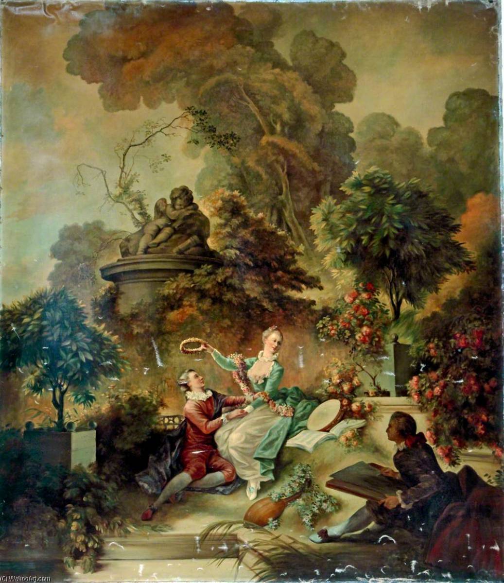 Wikioo.org - The Encyclopedia of Fine Arts - Painting, Artwork by David Solomons - The Lover Crowned (after Jean Honoré Fragonard)