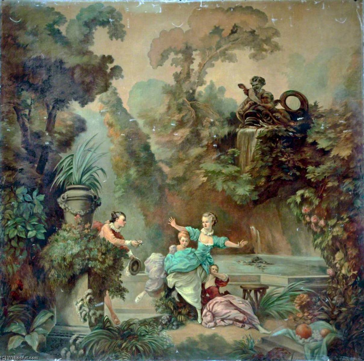 Wikioo.org - The Encyclopedia of Fine Arts - Painting, Artwork by David Solomons - The Pursuit (after Jean Honoré Fragonard)