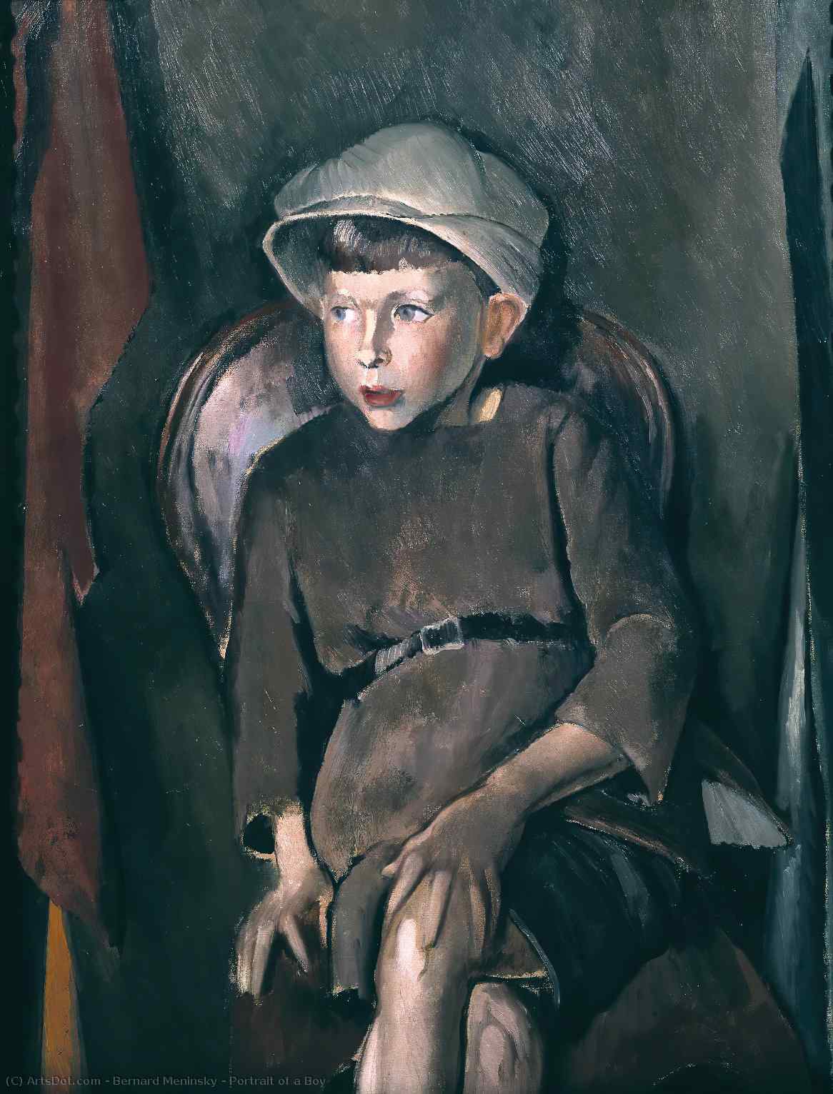 Wikioo.org - The Encyclopedia of Fine Arts - Painting, Artwork by Bernard Meninsky - Portrait of a Boy