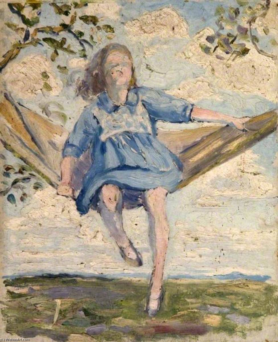 Wikioo.org - The Encyclopedia of Fine Arts - Painting, Artwork by Elizabeth Muntz - Child in a Hammock